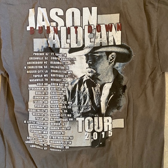 2015 Jason Aldean Burn It Down Concert Tee M - Picture 4 of 4